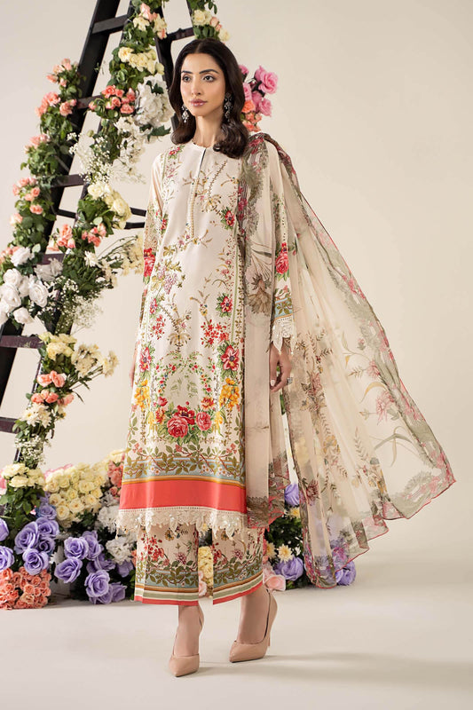 Shop 3 Piece Embroidered Lawn Suit | MPS-2605-A - Tayaba Fashion