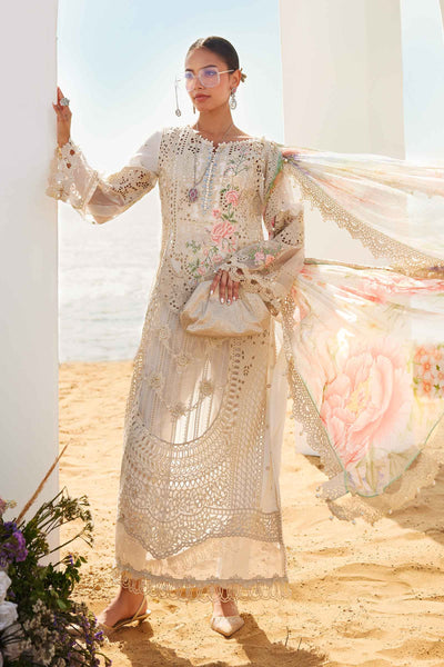 Off White 3 Piece Embroidered Lawn Suit