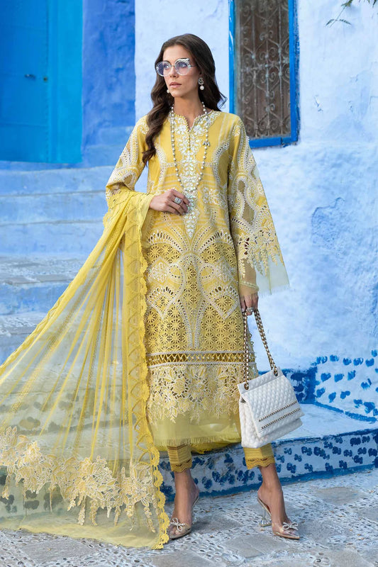 Unstitched 3-Pc Embroidered Lawn Suit D-2512-A | Tayaba Fashion