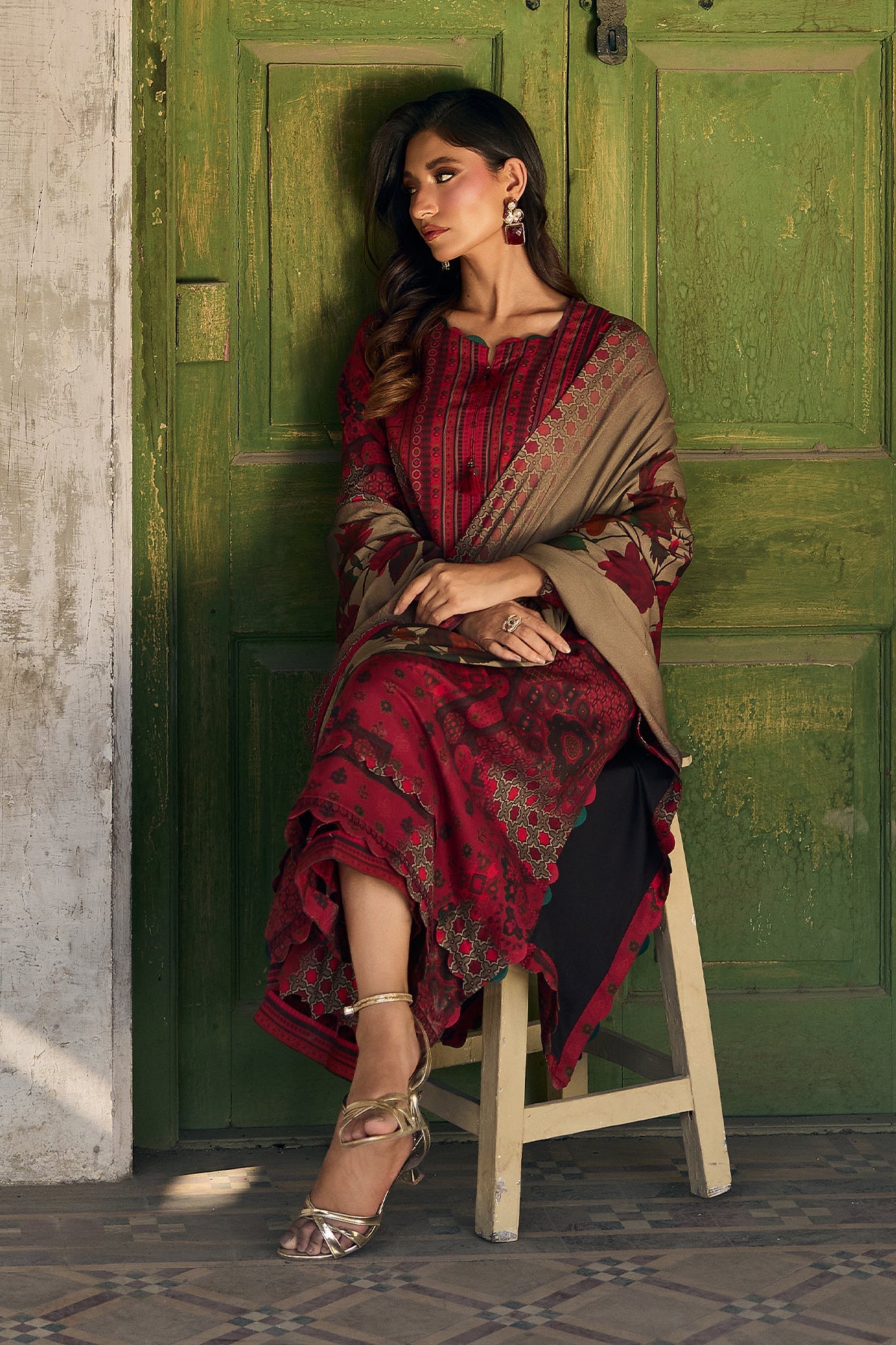 Charizma C-Prints 3-PC Linen Suit CPW5-23 | Winter Collection
