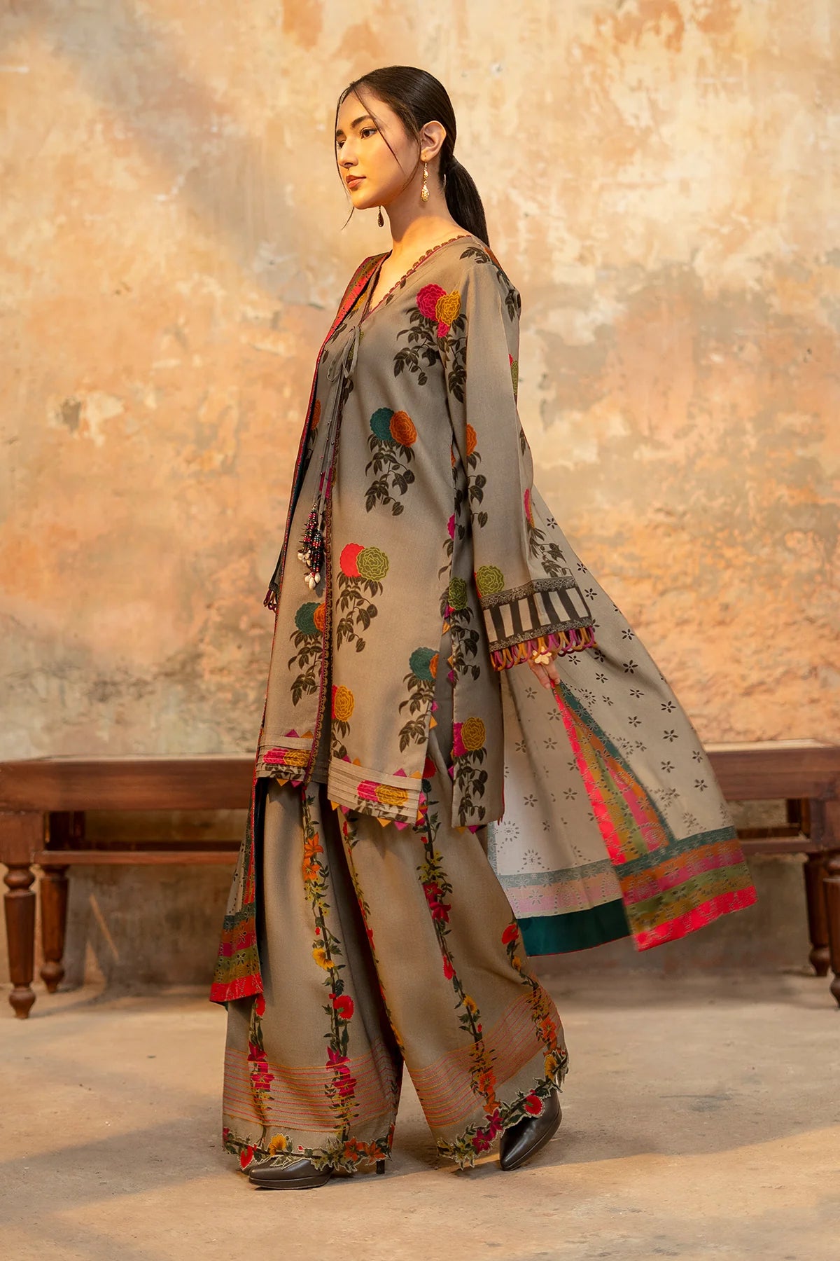 Buy Charizma C-Prints | 3-PC Unstitched Linen Suit CPW5-27 