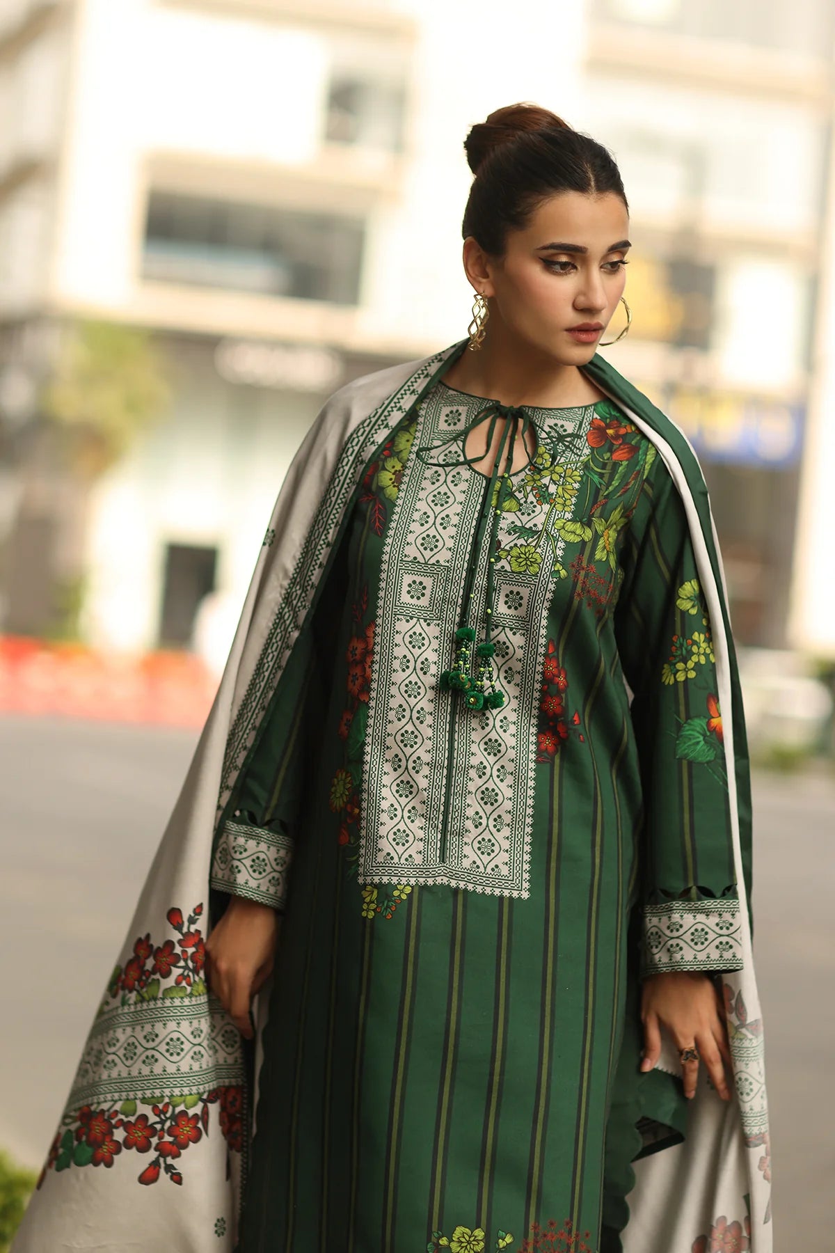 Buy Charizma C-Prints | 3-PC Unstitched Linen Suit CPW5-26  