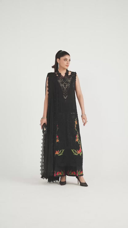 3 Piece Unstitched Embroidered Lawn Suit | EID LAWN-25-01