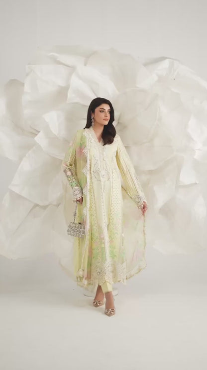 3 Piece Unstitched Embroidered Lawn Suit | EID LAWN-25-04