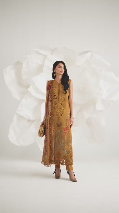 3 Piece Unstitched Embroidered Lawn Suit | EID LAWN-25-06